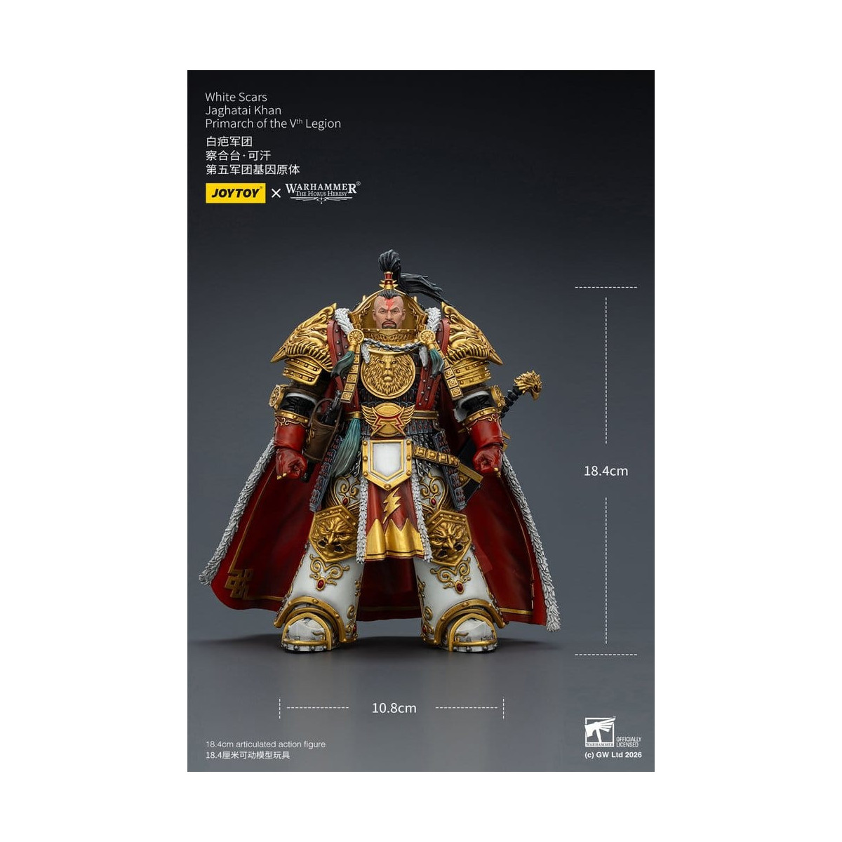 JoyToy Space Marines - Cicatrices Blancas - Jaghatai Khan Primarca de la Vª Legión 1/18 - La Herejía de Horus
