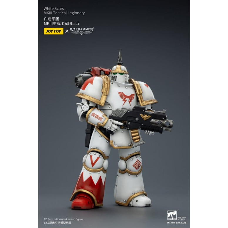 Joytoy - Warhammer - Escuadra Táctica Cicatrices Blancas Mk III - Legionario Táctico Mk III 1/18