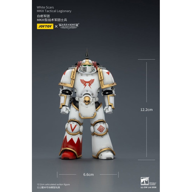Joytoy - Warhammer - Escuadra Táctica Cicatrices Blancas Mk III - Legionario Táctico Mk III 1/18