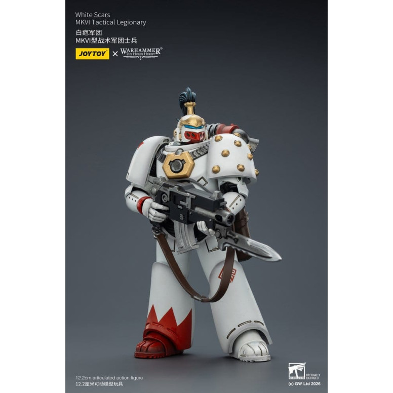 Joytoy - Warhammer - Escuadra Táctica Cicatrices Blancas Mk IV - Legionario Táctico MKVI 1/18