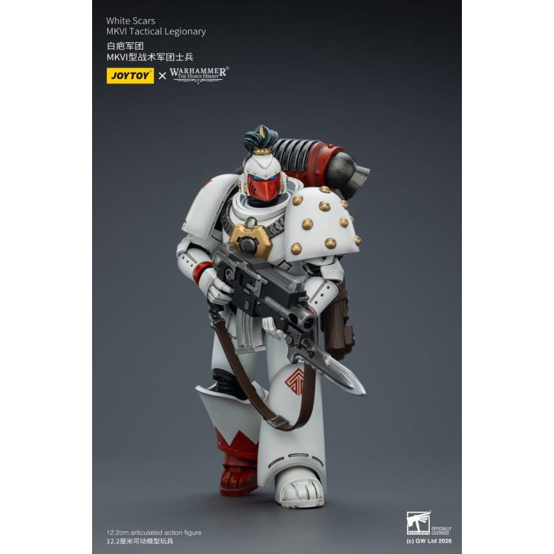 Joytoy - Warhammer - Escuadra Táctica Cicatrices Blancas Mk IV - Legionario Táctico MKVI 1/18
