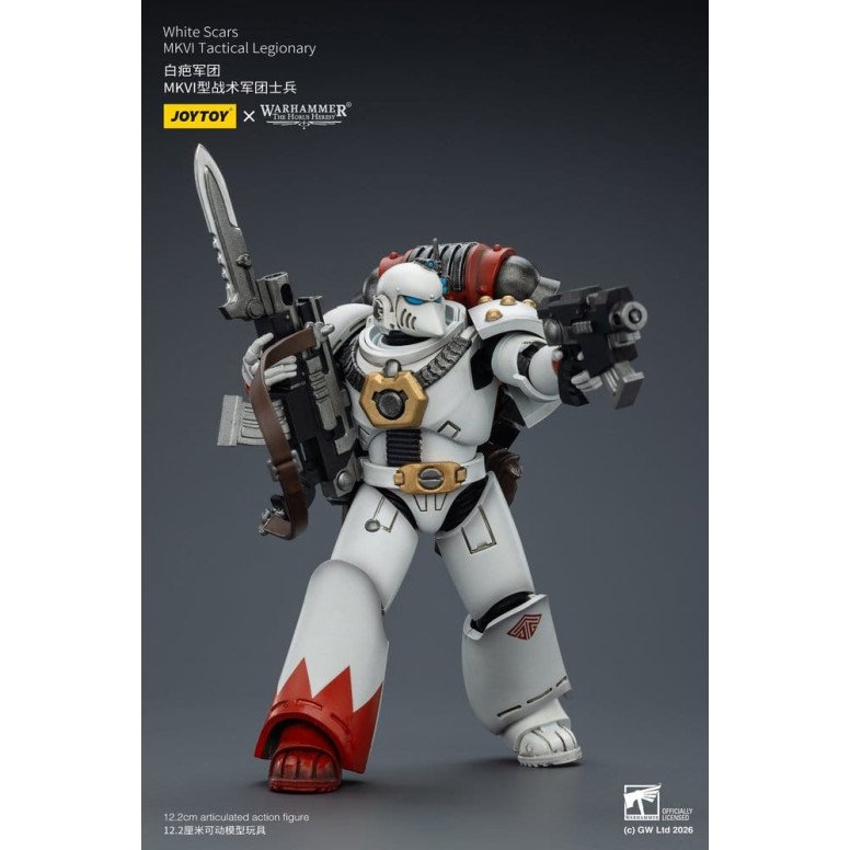 Joytoy - Warhammer - Escuadra Táctica Cicatrices Blancas Mk IV - Legionario Táctico MKVI 1/18