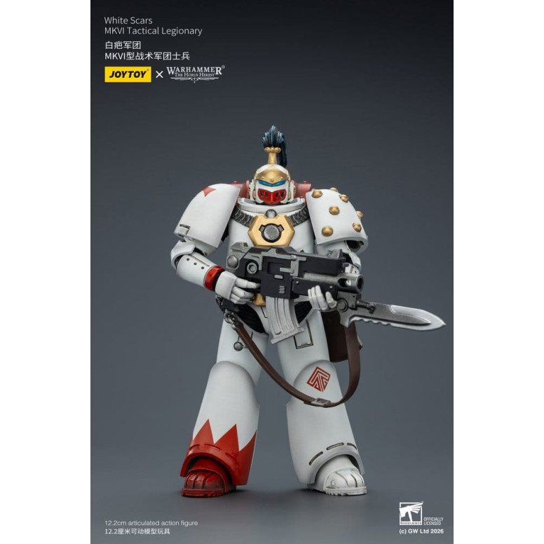 Joytoy - Warhammer - Escuadra Táctica Cicatrices Blancas Mk IV - Legionario Táctico MKVI 1/18