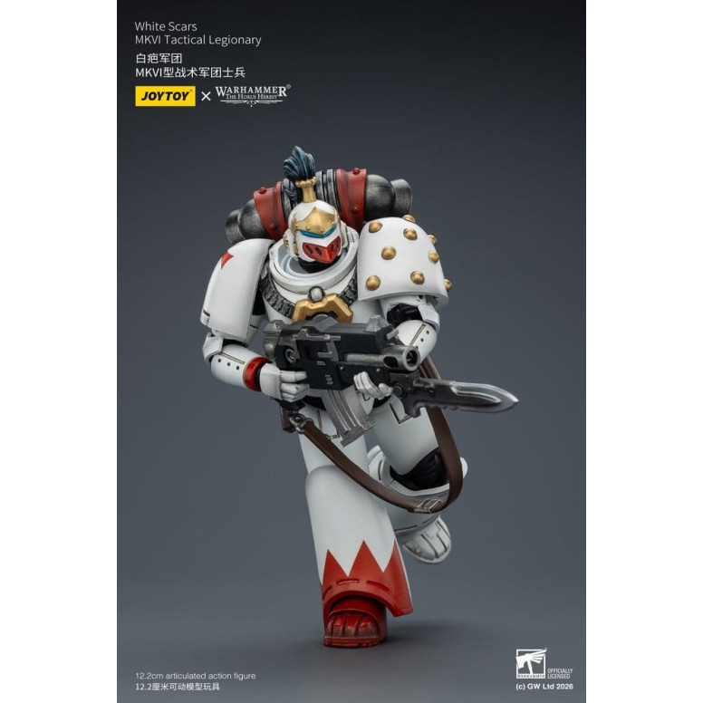 Joytoy - Warhammer - Escuadra Táctica Cicatrices Blancas Mk IV - Legionario Táctico MKVI 1/18