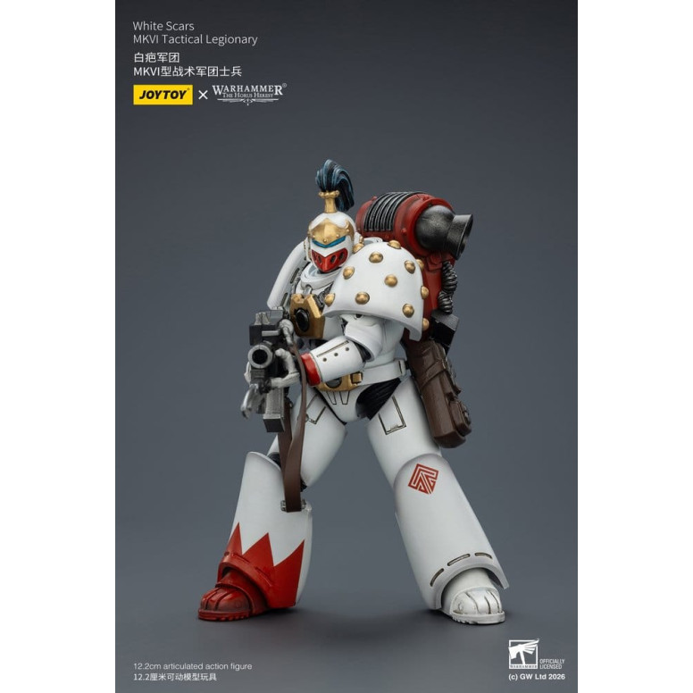 Joytoy - Warhammer - Escuadra Táctica Cicatrices Blancas Mk IV - Legionario Táctico MKVI 1/18
