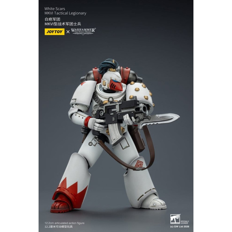 Joytoy - Warhammer - Escuadra Táctica Cicatrices Blancas Mk IV - Legionario Táctico MKVI 1/18