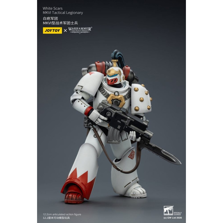 Joytoy - Warhammer - Escuadra Táctica Cicatrices Blancas Mk IV - Legionario Táctico MKVI 1/18
