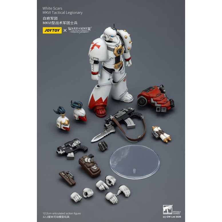 Joytoy - Warhammer - Escuadra Táctica Cicatrices Blancas Mk IV - Legionario Táctico MKVI 1/18