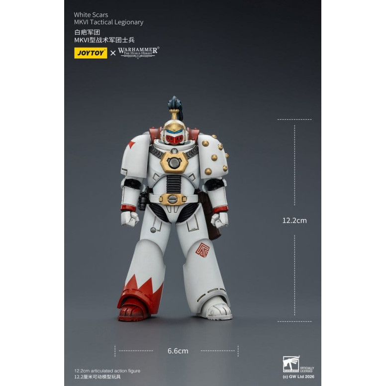 Joytoy - Warhammer - Escuadra Táctica Cicatrices Blancas Mk IV - Legionario Táctico MKVI 1/18