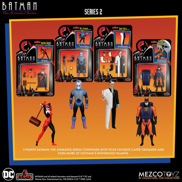 Mezco 5 Puntos - DC Comics Batman: The Animated Series - Deluxe Boxset 4 personajes - Serie 2