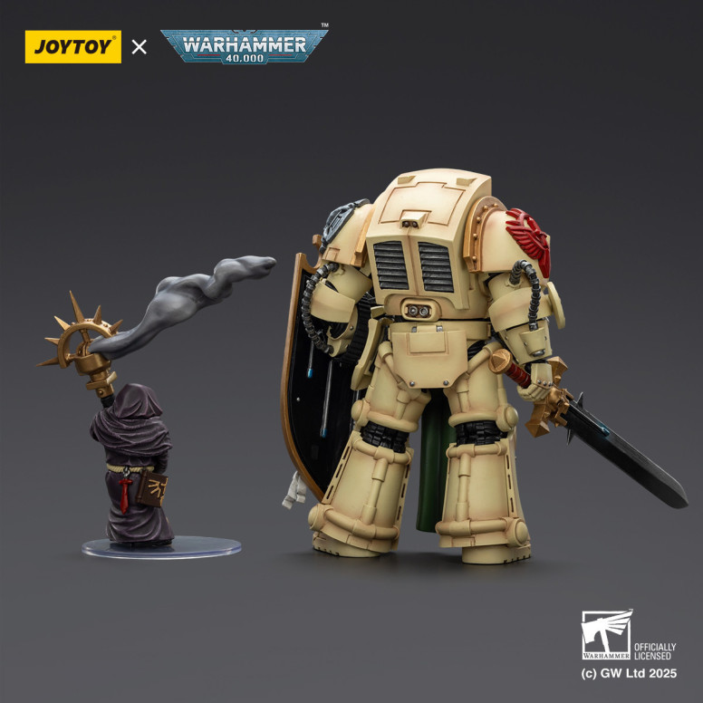 JoyToy Space Marines - Dark Angels - Caballero Alamuerte con Espada de Poder Escudo de Tormenta y Vigilante en la Oscuridad 1/18
