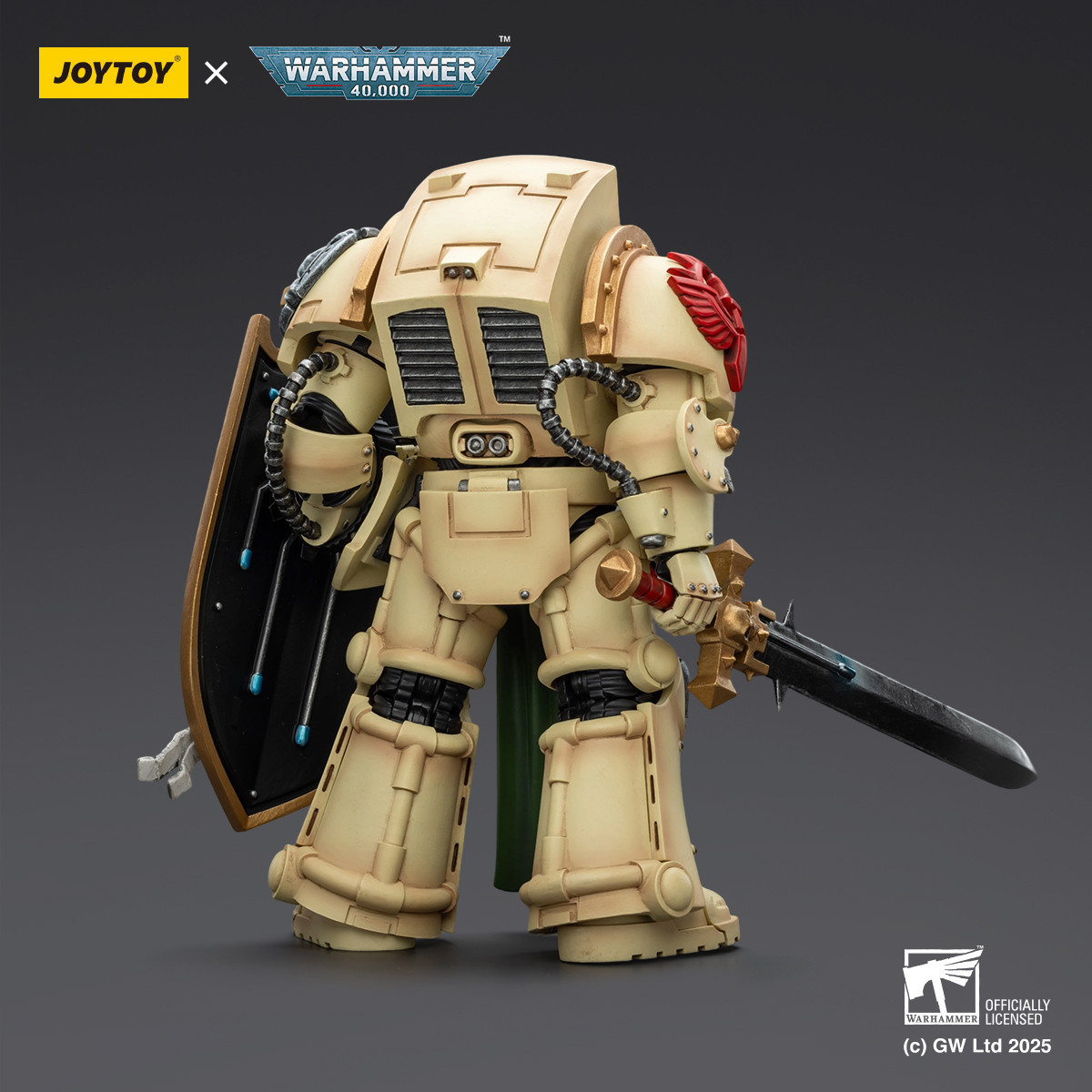 JoyToy Space Marines - Dark Angels - Caballero Alamuerte con Espada de Poder Tormenta y Escudo 1/18 - Warhammer 40k
