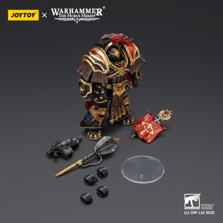 JoyToy Space Marines - Sons of Horus - Legion Cataphractii Praetor con Combi-Melta y Power Maul 1/18 - Warhammer 40K