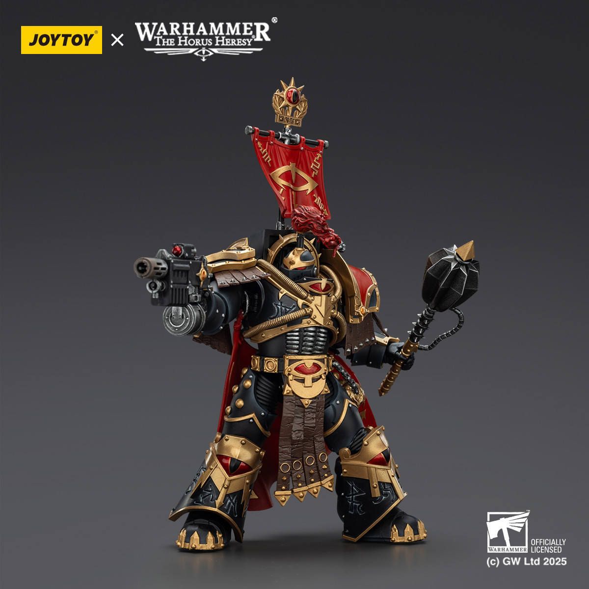 JoyToy Space Marines - Sons of Horus - Legion Cataphractii Praetor con Combi-Melta y Power Maul 1/18 - Warhammer 40K