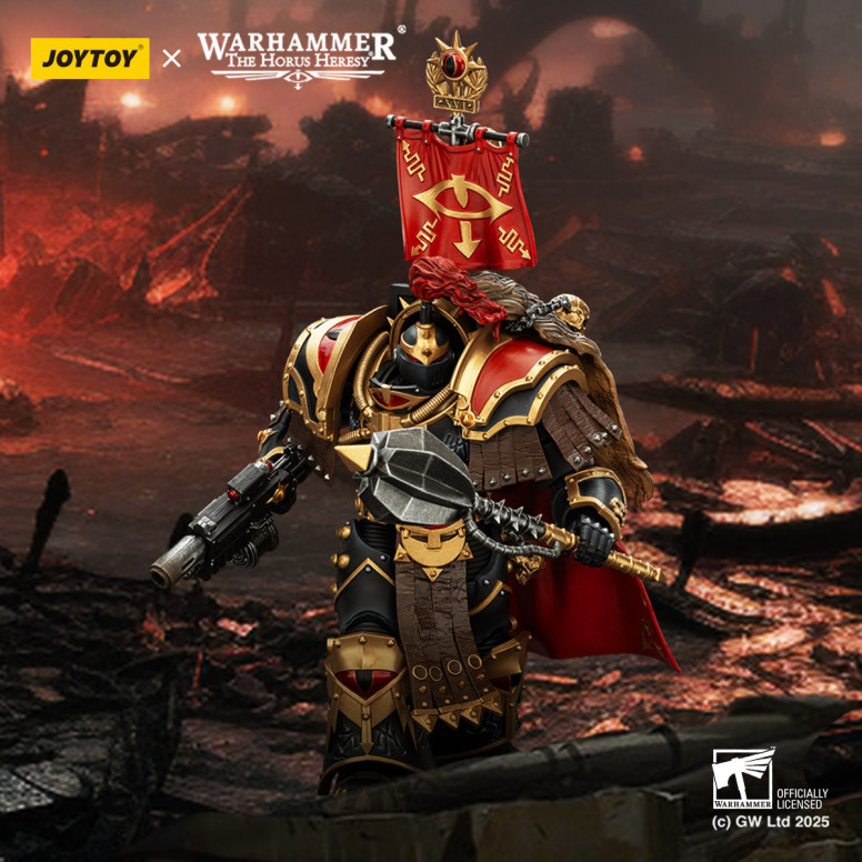 JoyToy Space Marines - Sons of Horus - Legion Cataphractii Praetor con Combi-Melta y Power Maul 1/18 - Warhammer 40K