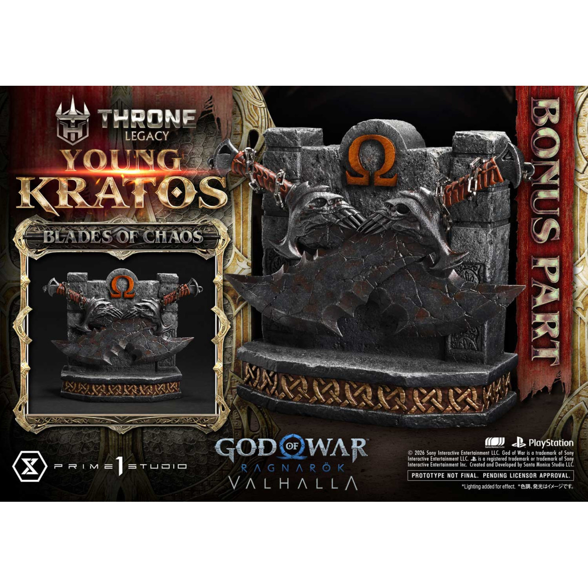 Prime 1 Studio - God of War ragnarok Valhalla - YOUNG KRATOS Bonus Version - Throne Legacy 1/3