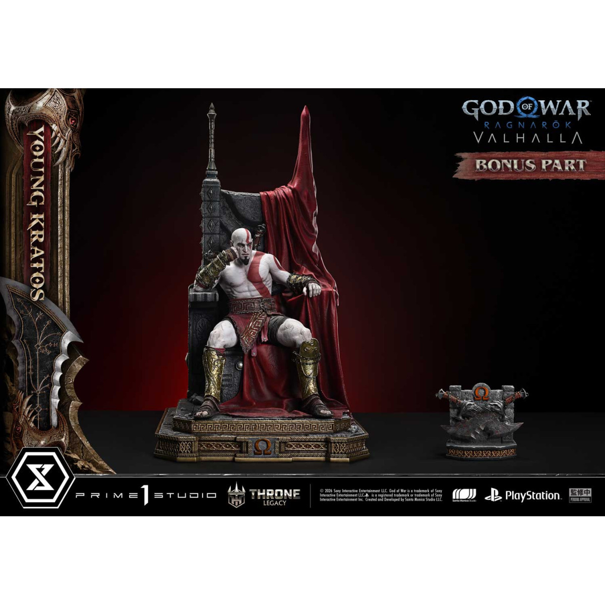 Prime 1 Studio - God of War ragnarok Valhalla - YOUNG KRATOS Bonus Version - Throne Legacy 1/3