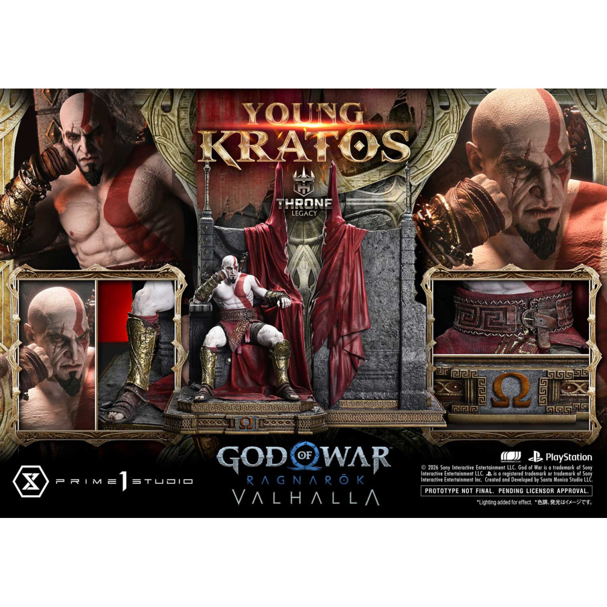 Prime 1 Studio - God of War ragnarok Valhalla - YOUNG KRATOS Bonus Version - Throne Legacy 1/3