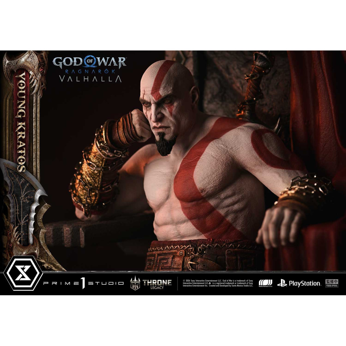 Prime 1 Studio - God of War ragnarok Valhalla - YOUNG KRATOS Bonus Version - Throne Legacy 1/3