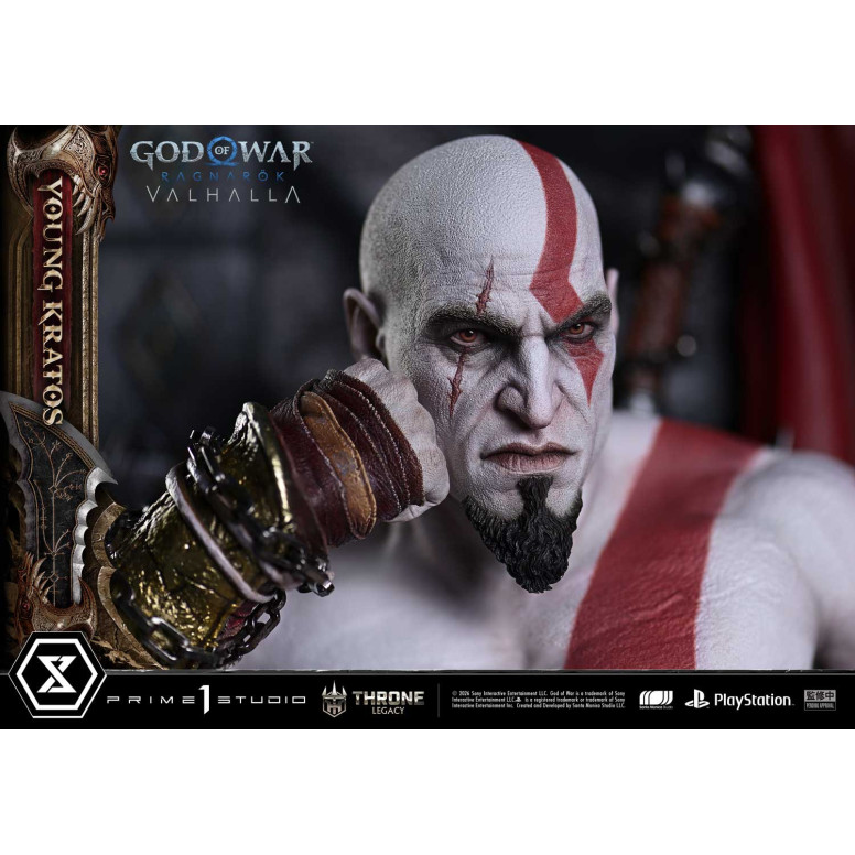 Prime 1 Studio - God of War ragnarok Valhalla - YOUNG KRATOS Bonus Version - Throne Legacy 1/3