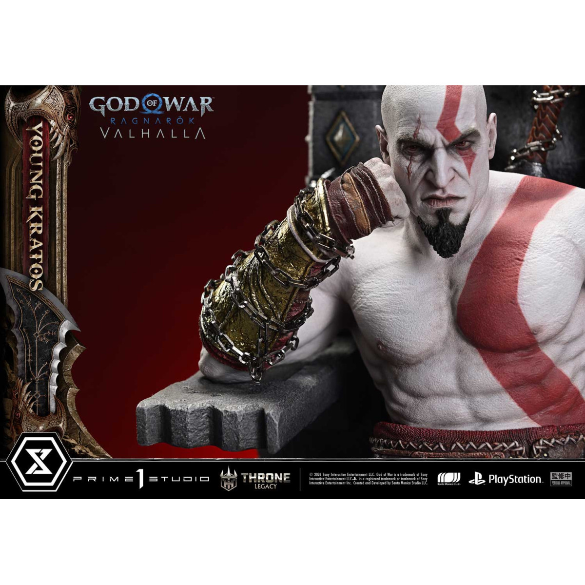 Prime 1 Studio - God of War ragnarok Valhalla - YOUNG KRATOS Bonus Version - Throne Legacy 1/3