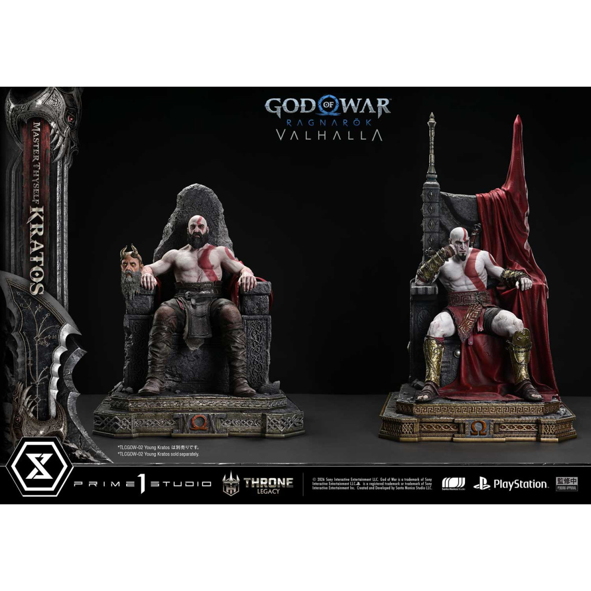 Prime 1 Studio - God of War: Ragnarok Valhalla - MASTER THYSELF KRATOS Bonus Version - Throne Legacy 1/3