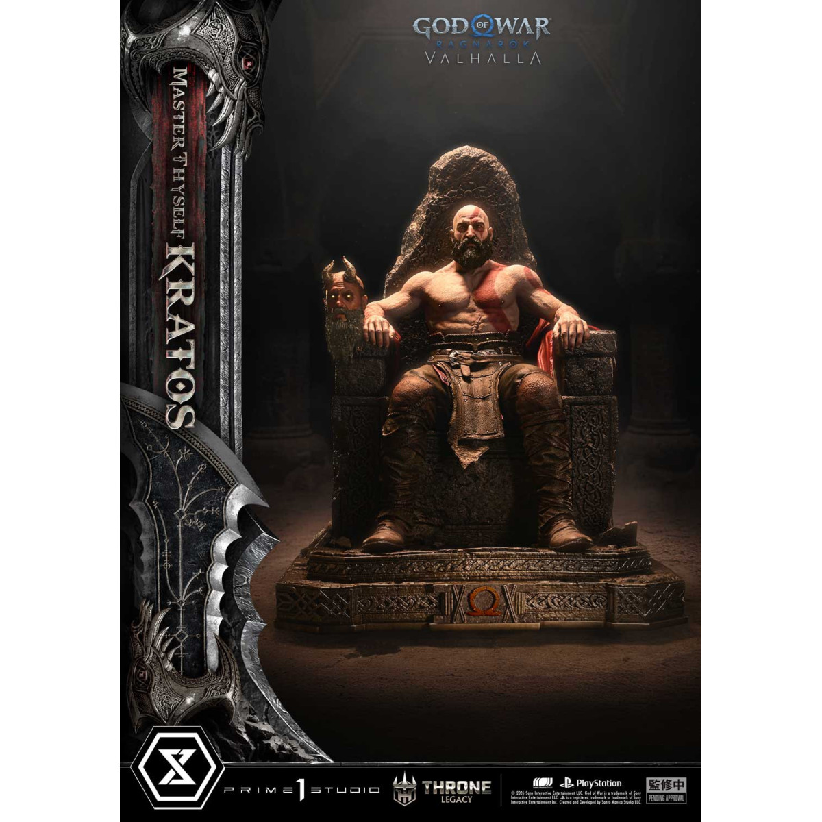 Prime 1 Studio - God of War: Ragnarok Valhalla - MASTER THYSELF KRATOS Bonus Version - Throne Legacy 1/3
