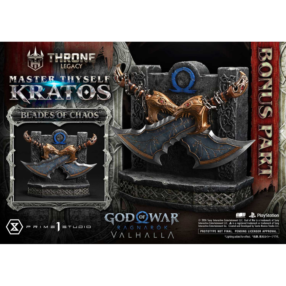 Prime 1 Studio - God of War: Ragnarok Valhalla - MASTER THYSELF KRATOS Bonus Version - Throne Legacy 1/3