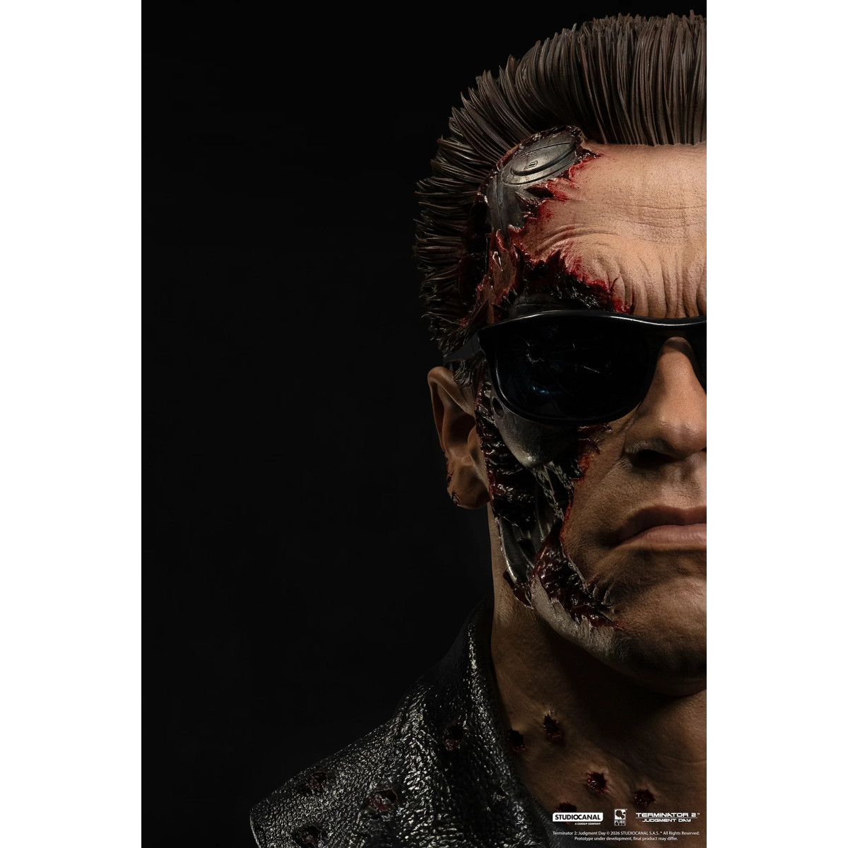Pure Arts Terminator 2 T-800 Modelo 101 Arte Dañado en Batalla La Máscara