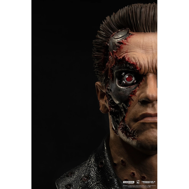 Pure Arts Terminator 2 T-800 Modelo 101 Arte Dañado en Batalla La Máscara