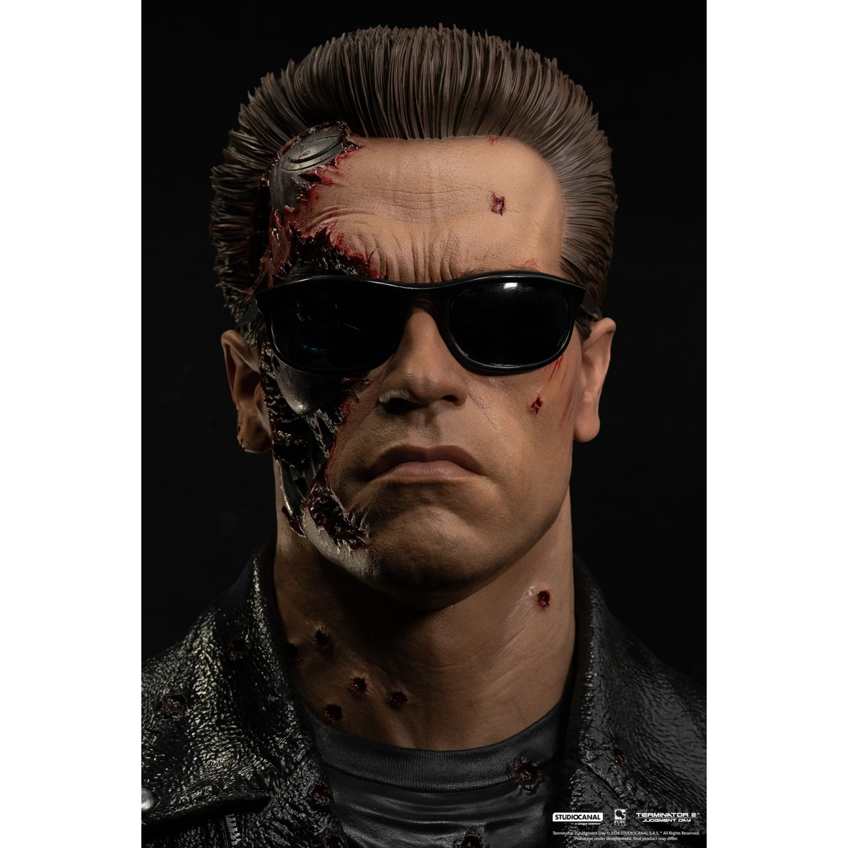 Pure Arts Terminator 2 T-800 Modelo 101 Arte Dañado en Batalla La Máscara