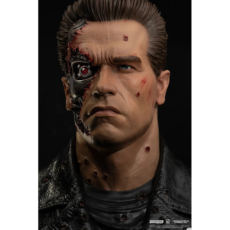 Pure Arts Terminator 2 T-800 Modelo 101 Arte Dañado en Batalla La Máscara