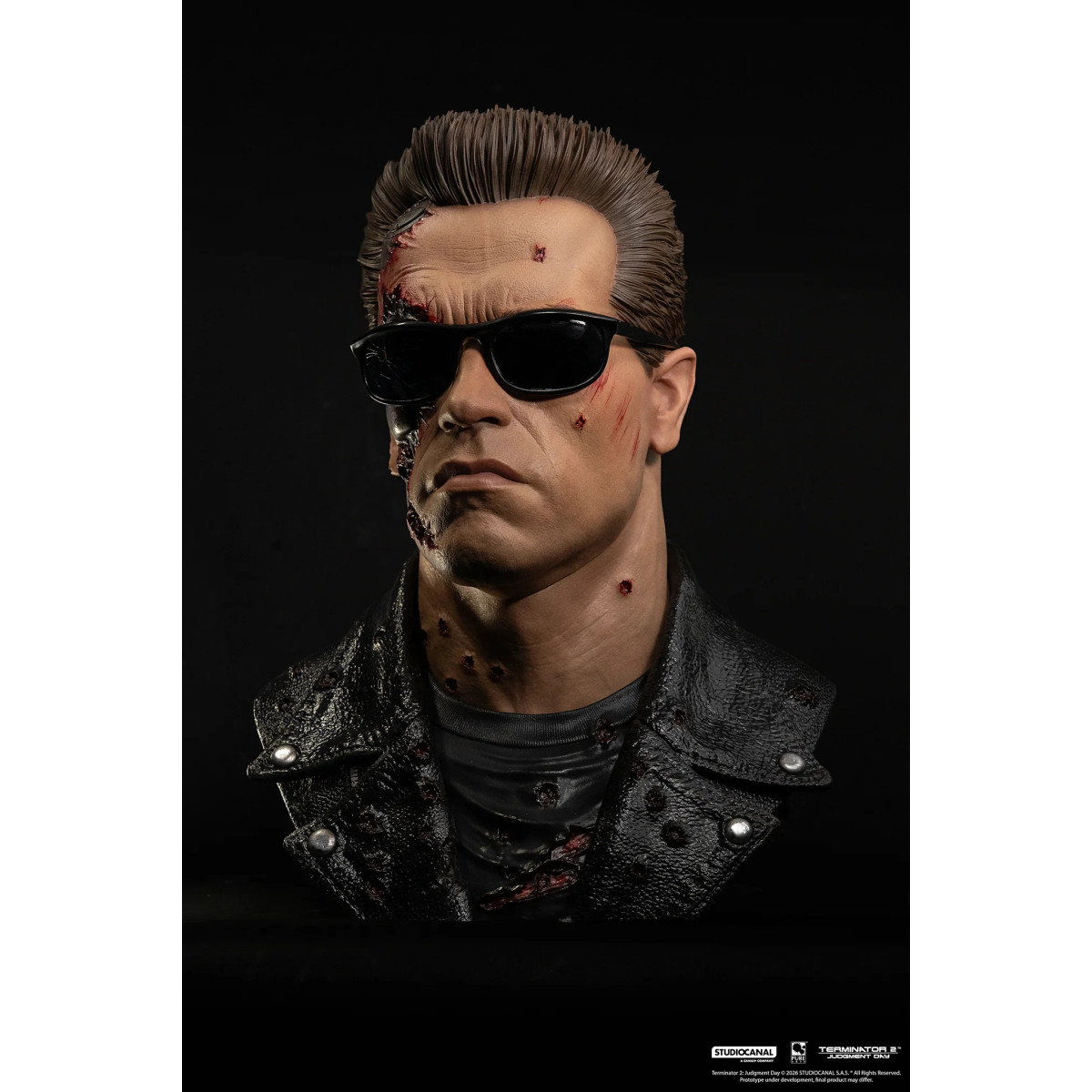 Pure Arts Terminator 2 T-800 Modelo 101 Arte Dañado en Batalla La Máscara
