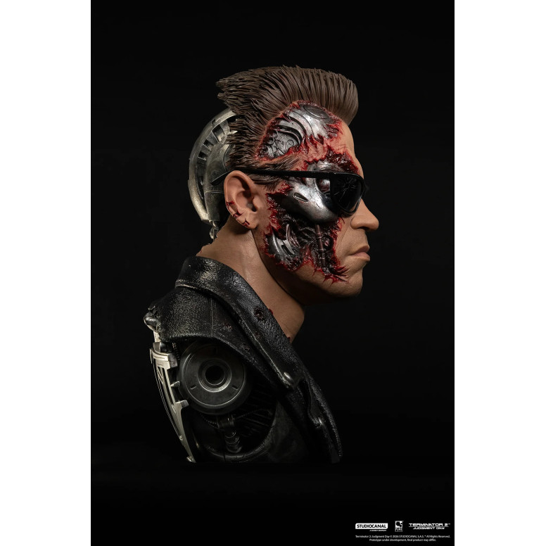 Pure Arts Terminator 2 T-800 Modelo 101 Arte Dañado en Batalla La Máscara