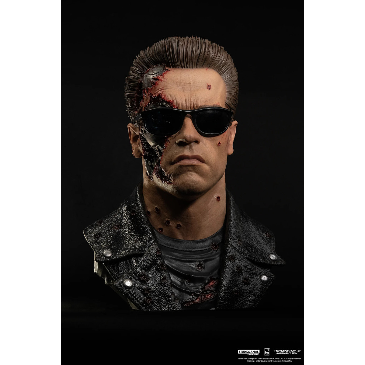Pure Arts Terminator 2 T-800 Modelo 101 Arte Dañado en Batalla La Máscara