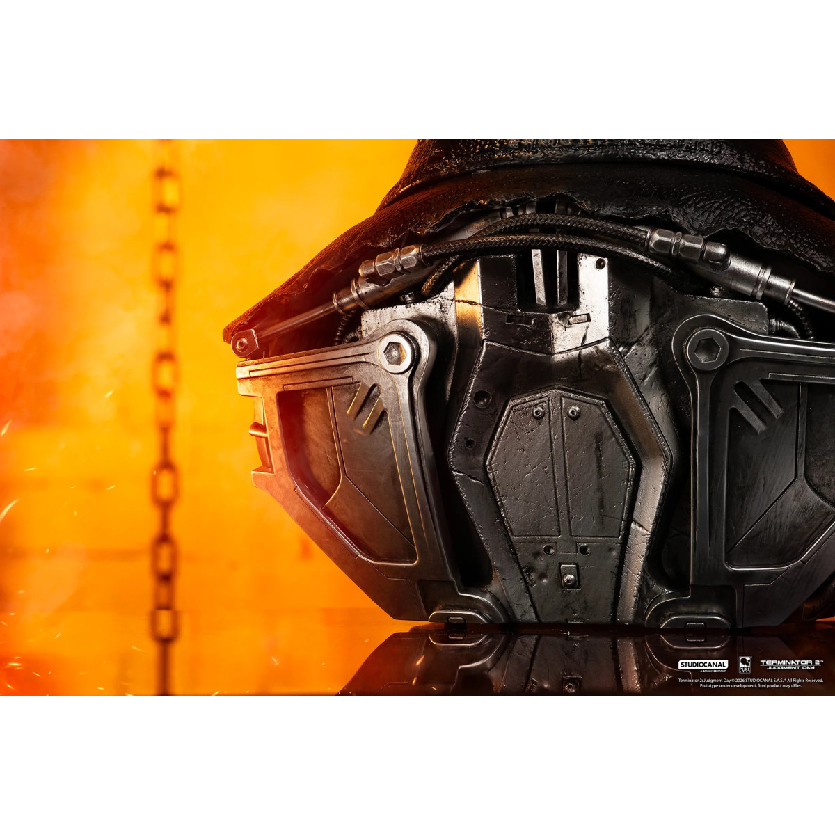 Pure Arts Terminator 2 T-800 Modelo 101 Arte Dañado en Batalla La Máscara