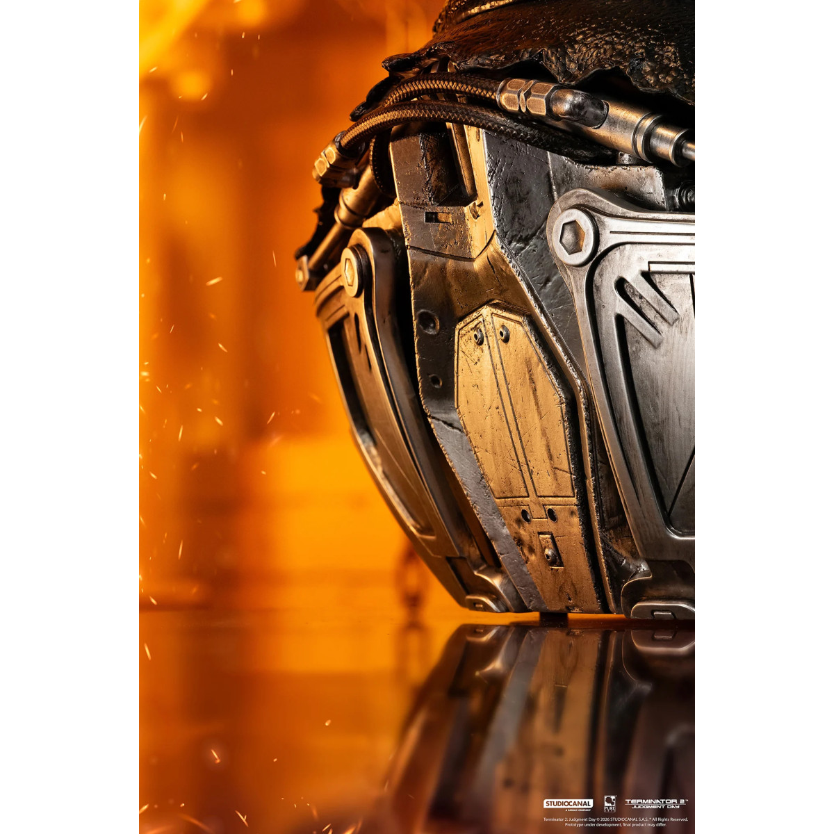 Pure Arts Terminator 2 T-800 Modelo 101 Arte Dañado en Batalla La Máscara