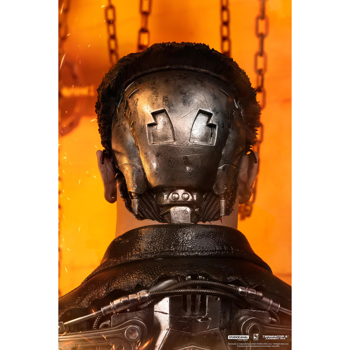 Pure Arts Terminator 2 T-800 Modelo 101 Arte Dañado en Batalla La Máscara