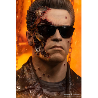 Pure Arts Terminator 2 T-800 Modelo 101 Arte Dañado en Batalla La Máscara