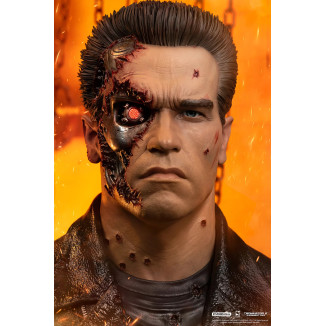 Pure Arts Terminator 2 T-800 Modelo 101 Arte Dañado en Batalla La Máscara