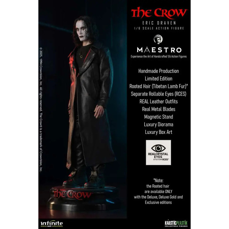 Infinite Statue X Kaustic Plastik - Maestro - Eric Draven Figura de Acción de Lujo Edición de Lujo 1/6 - El cuervo