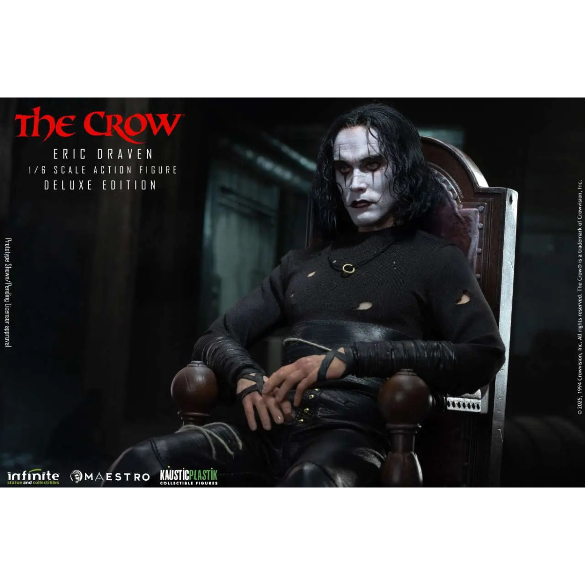 Infinite Statue X Kaustic Plastik - Maestro - Eric Draven Figura de Acción de Lujo Edición de Lujo 1/6 - El cuervo