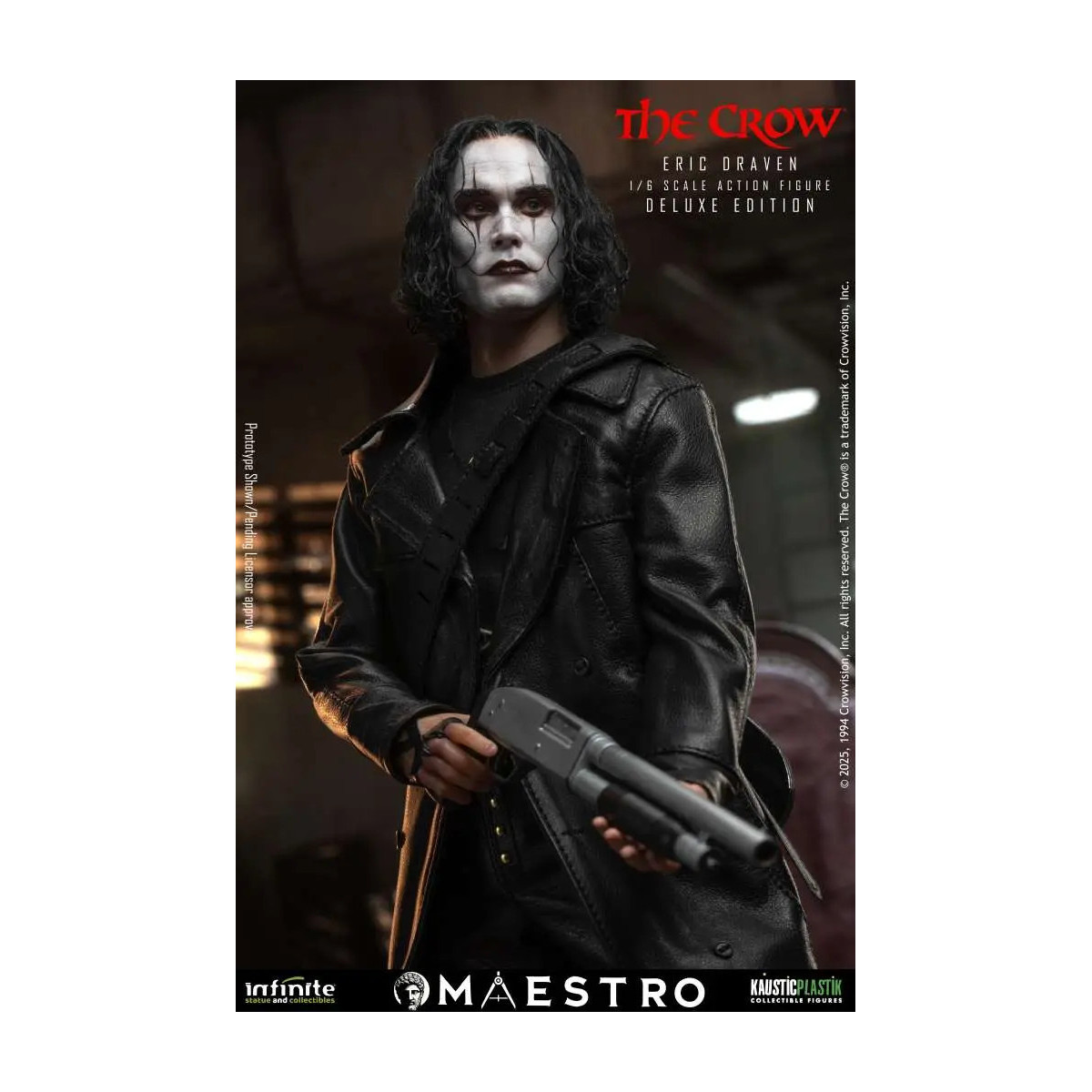 Infinite Statue X Kaustic Plastik - Maestro - Eric Draven Figura de Acción de Lujo Edición de Lujo 1/6 - El cuervo