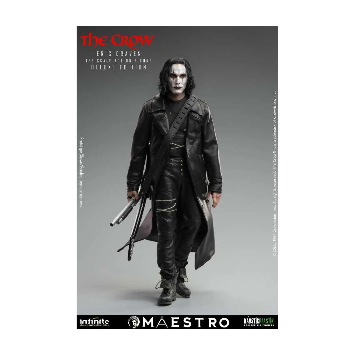 Infinite Statue X Kaustic Plastik - Maestro - Eric Draven Figura de Acción de Lujo Edición de Lujo 1/6 - El cuervo