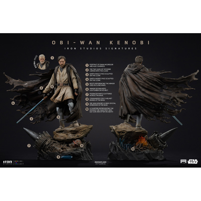 Iron Studios Star Wars - Firma Obi-Wan Kenobi Art Scale 1/10