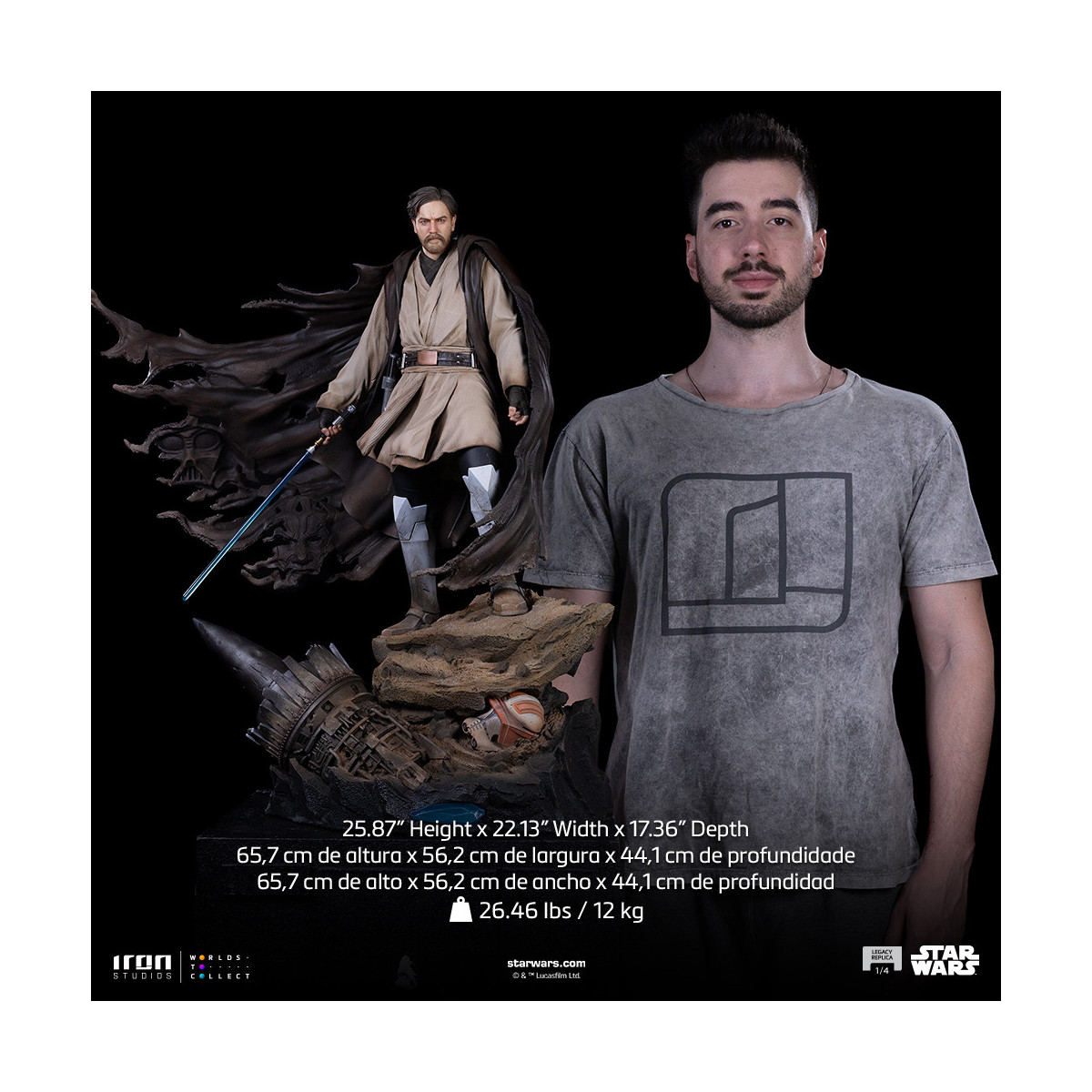 Iron Studios Star Wars - Réplica del Legado de Obi-Wan Kenobi 1/4 Firmas