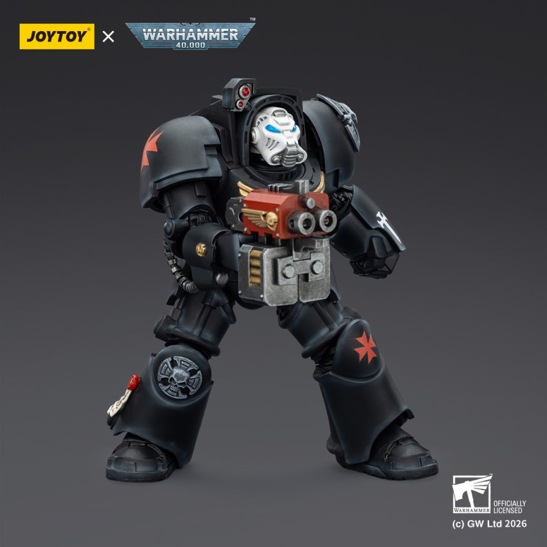 JoyToy Space Marines - Black Templars -Terminator 2 con Power Fist y Storm Bolter 1/18 - Warhammer 40K