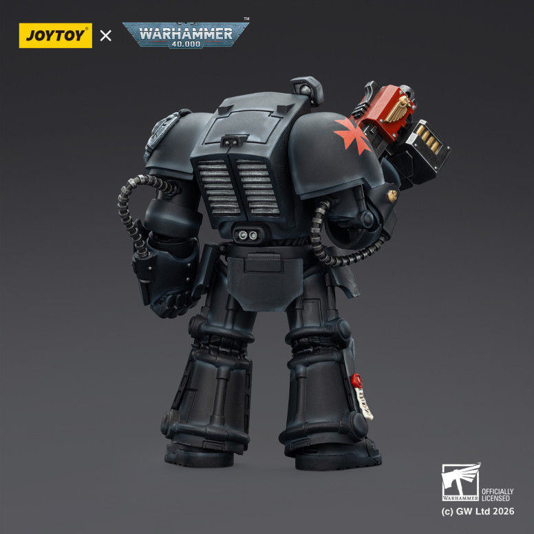 JoyToy Space Marines - Black Templars -Terminator 2 con Power Fist y Storm Bolter 1/18 - Warhammer 40K