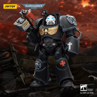 JoyToy Space Marines - Black Templars -Terminator 2 con Power Fist y Storm Bolter 1/18 - Warhammer 40K
