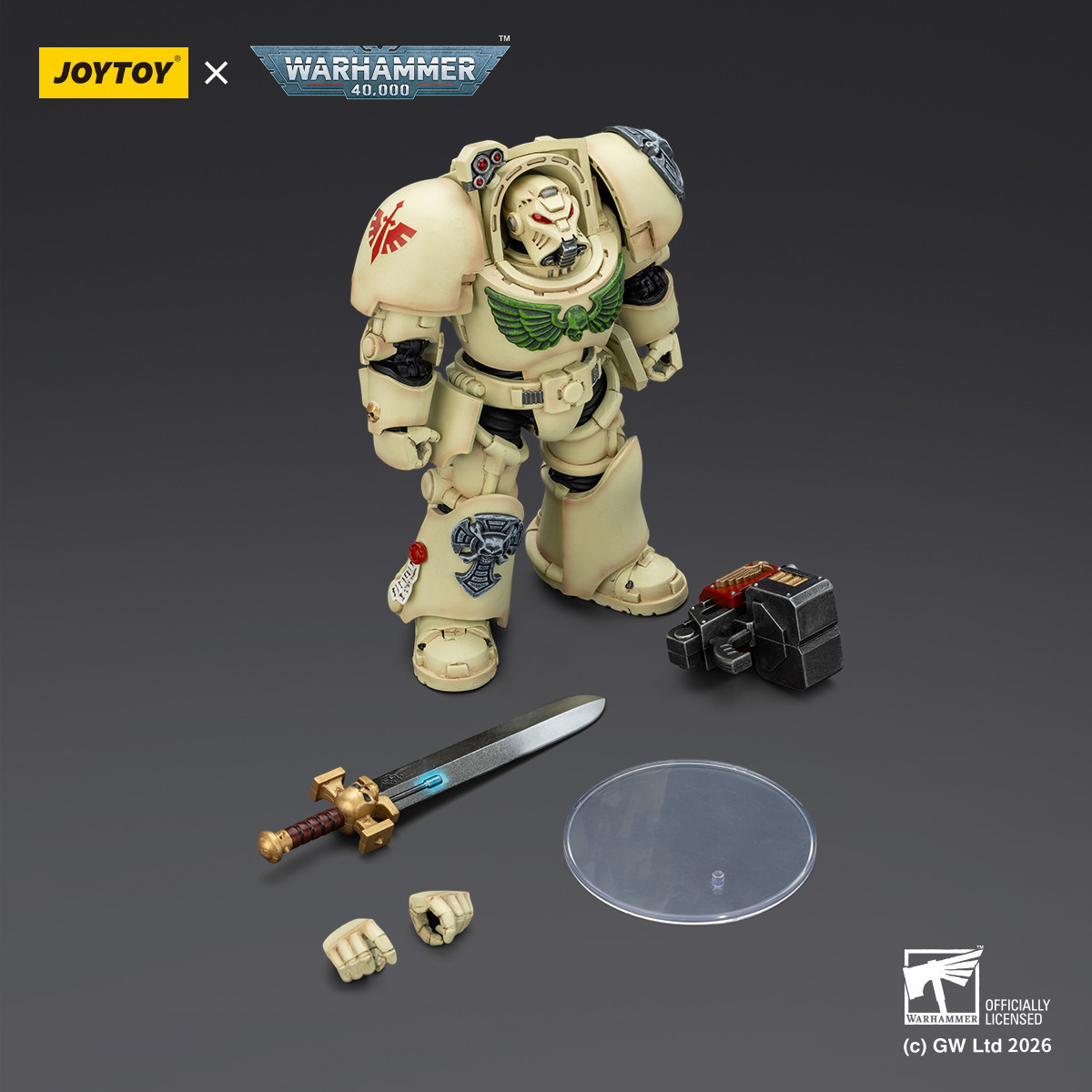 JoyToy Space Marines - Dark Angels - Deathwing Terminator 1 con Power Sword y Storm Bolter 1/18 - Warhammer 40k